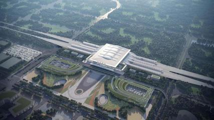 常益長(zhǎng)鐵路益陽(yáng)南站整體亮相 數(shù)字技術(shù)與建筑美學(xué)的交融